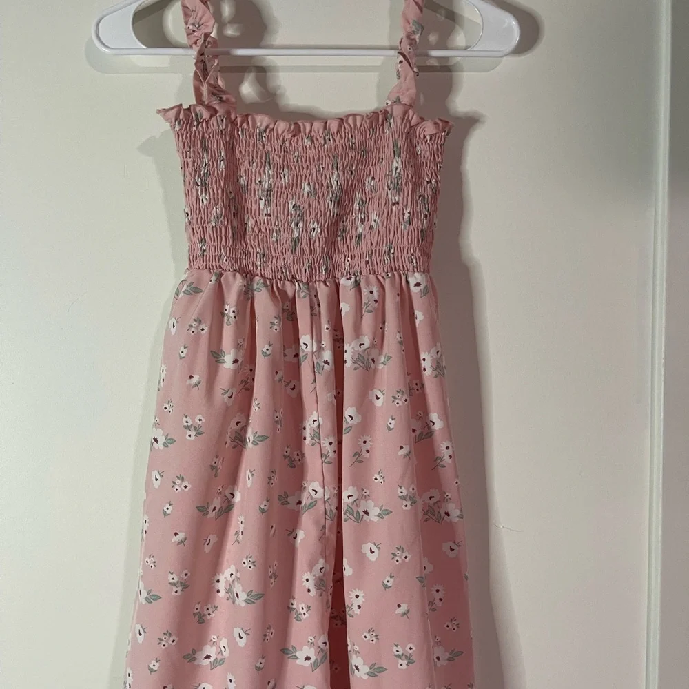 Adorable Pink Floral Kids Dress